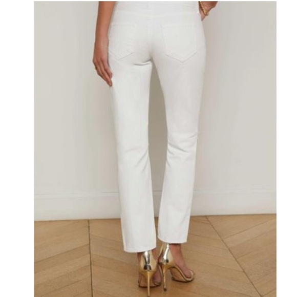 L’agence White Nevia Distressed Slouchy Straight-Leg Jeans size 28 - Picture 4 of 13